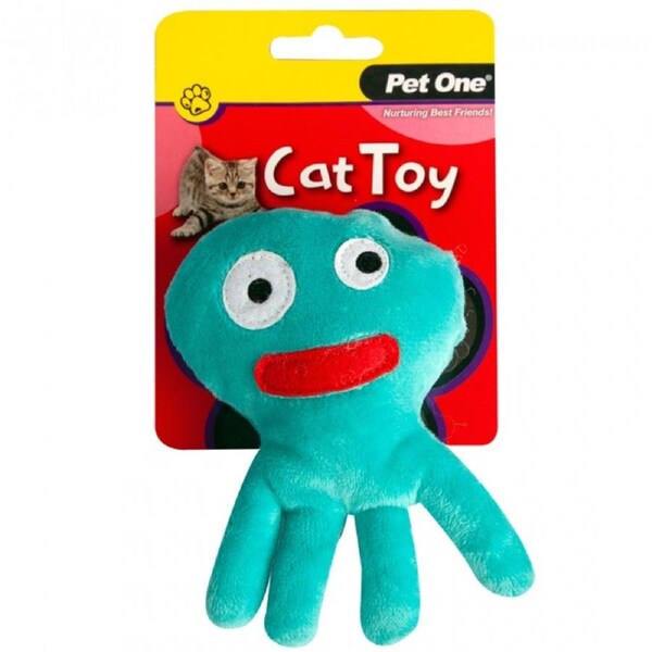 Blue Octopus 12.5cm Plush Cat & Kitten Toy by Pet One