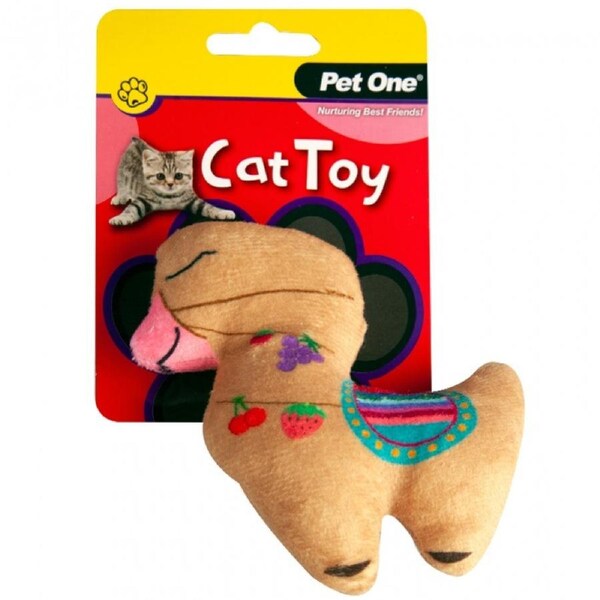 Brown Llama 13cm Plush Cat & Kitten Toy by Pet One