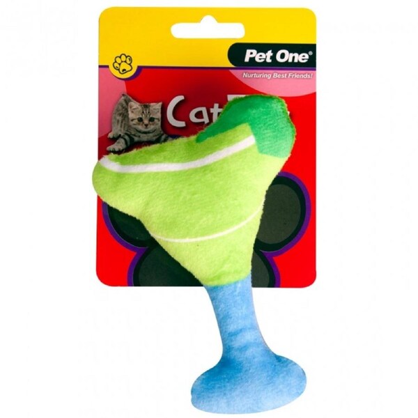 Meowtini Green 13.5cm Plush Cat & Kitten Toy by Pet One