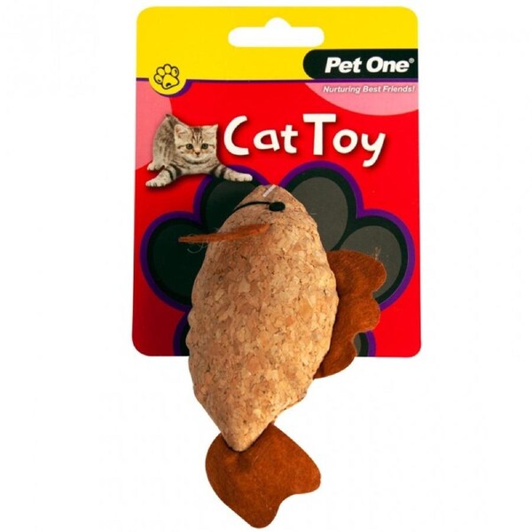 Cork Fish 12cm Cat & Kitten Play Toy by Pet One