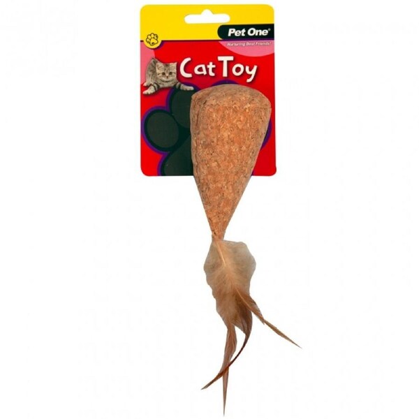 Cork Teepee 10.5cm Cat & Kitten Play Toy by Pet One