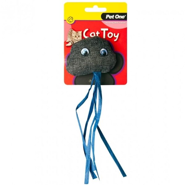 Grey 15.5cm Jellyfish Toy for Cats & Kittens by Pet One