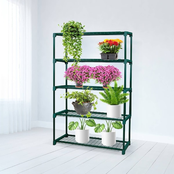 2x 5-Tier Levede Metal Plant Stand