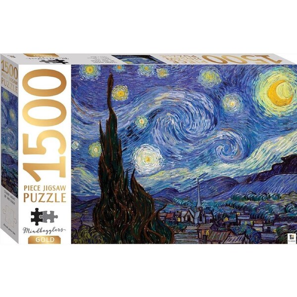 Mindbogglers Gold - Starry Night by Van Gogh 1500 Piece Puzzle