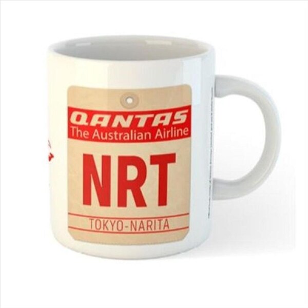 Qantas Nrt Airport Code Tag Mug