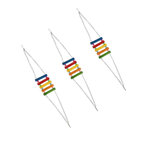 YES4PETS 3 x Hanging Swing Bird Parrot Parakeet Cockatiel Budgie Toy