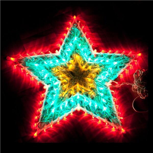 120 LED Multicolour Star Christmas Light RGY 51cm