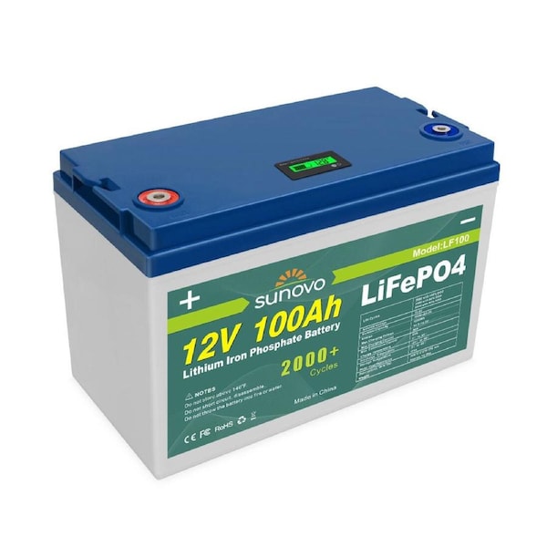 12V 100Ah Deep Cycle LiFePO4 Lithium Battery Rechargeable