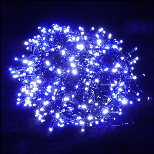 1200 LED Christmas Fairy Light Blue & White