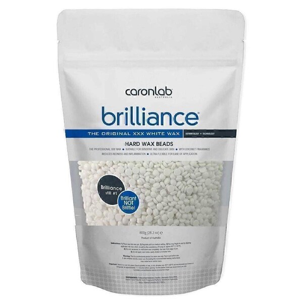 Caronlab Brilliance Hard Wax Waxing Beads Film Hot White Coconut 800g