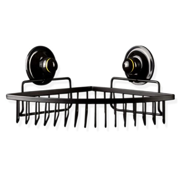 Corner Basket Removable Suction Medium BLACK