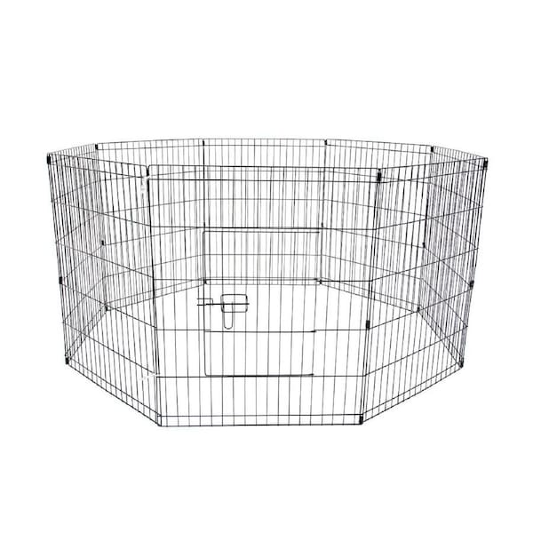 Pet Playpen Foldable Dog Cage 8 Panel 24in