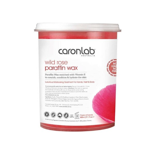Caronlab Wild Rose Paraffin Wax 800g Waxing Manicure Pedicure Moisture Treatment