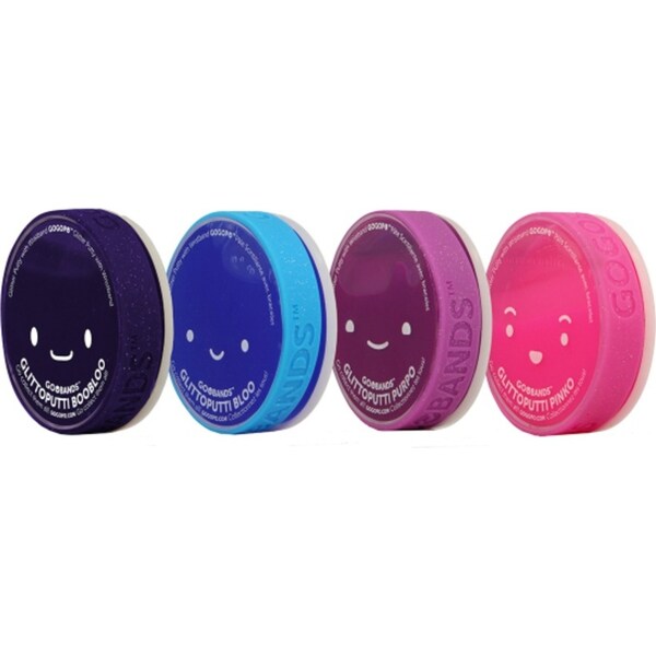 1PC GLITTOPUTTI Arm Bands Silicone Slime Wristband w Tub - Assorted Colours