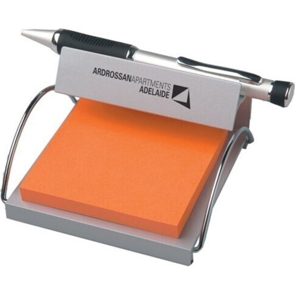 Aluminium Memo & Pen Holder Note Pad Holder Organizer Organiser Stationary