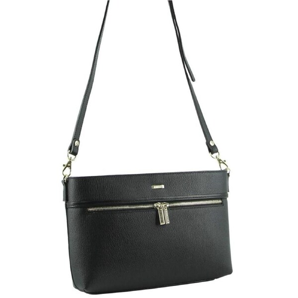 Morrissey Italian Structured Leather Cross Body Handbag (MO3028) Bag - Black
