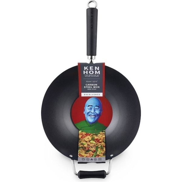 Ken Hom Excellence Non-stick Carbon Steel Wok 31cm