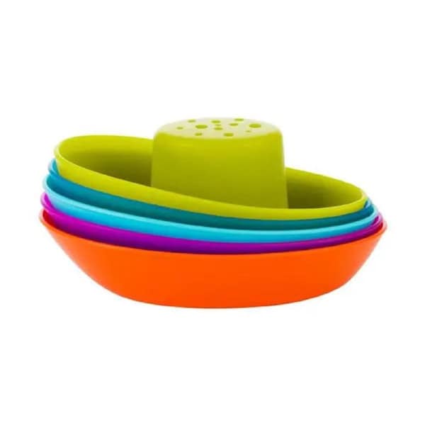 Fleet Stacking Boats Multicolor bath toy - Boon