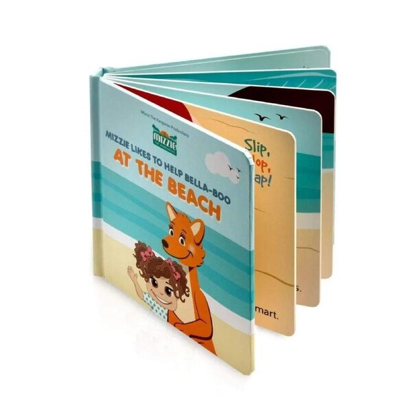 'At The Beach' Interactive Touch and Feel Baby Board Book - Mizzie the Kangaroo