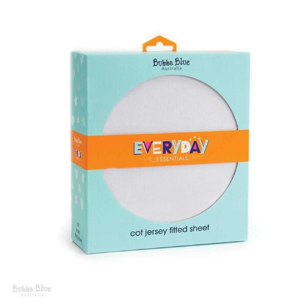 2 Pack Cot Fitted Sheet - Bubba Blue