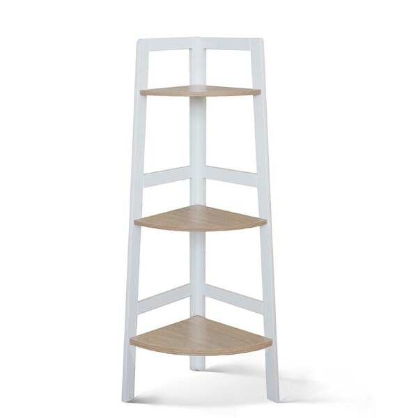 3 Tier Ladder Shelf Corner Bookshelf Book Rack Stand Storage Shelving