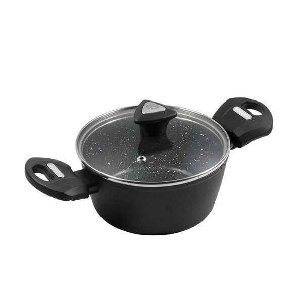 Marburg Non Stick Saucepan Stone Coating 16CM Induction Casserole Pot w/ Lid