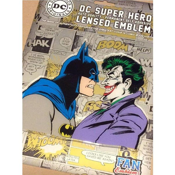 Batman vs Joker Character Car Decal DC Comics Domed Finish Sticker Emblem