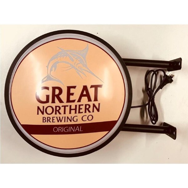 GNO White Fish Brewing Beer Bar Lighting Wall Sign Light LED