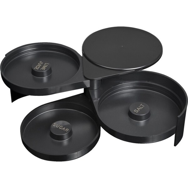 Trenton 3 Tier Black Glass Rimmer