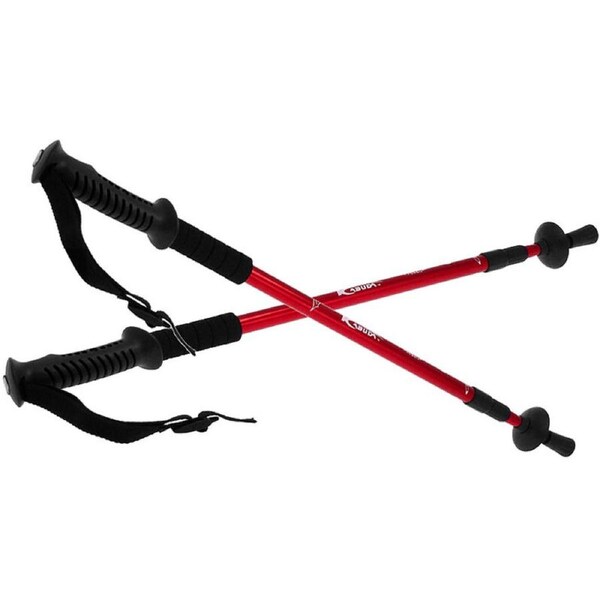 Kabuda Trekking Hiking Walking Poles Sticks Pair- Red