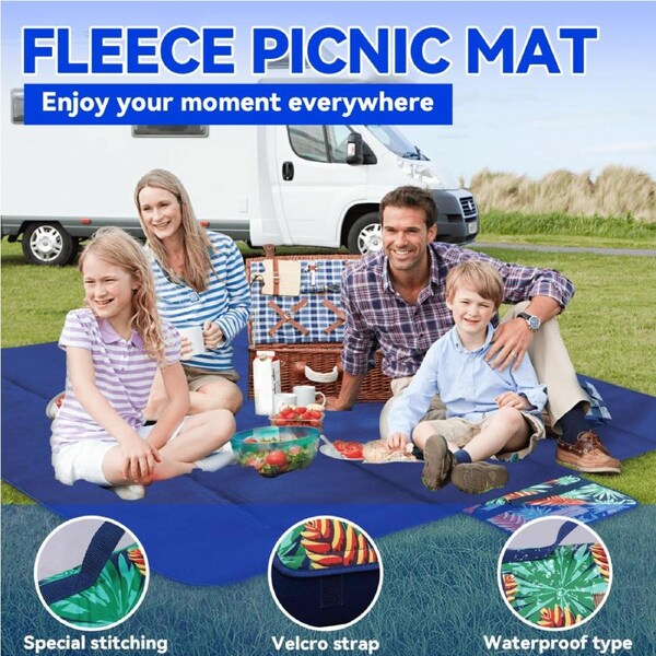 Lazy Dayz Fleece Picnic Rug - Makena