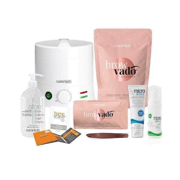 Caronlab Professional Browvado Wax Waxing Hair Removal Facial Kit 500g