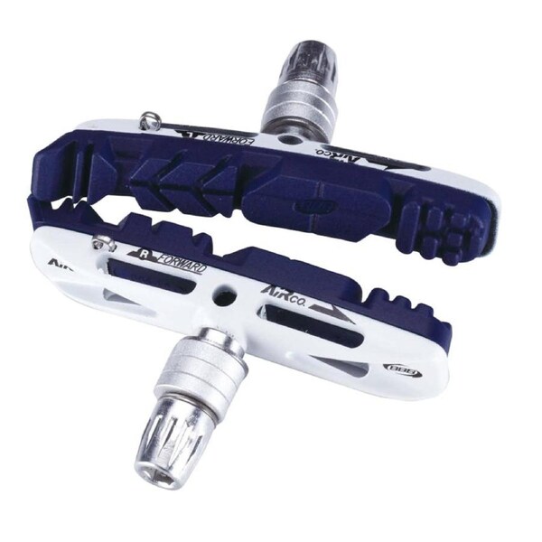 BBB Cycling Airco MTB Brake Shoes - White w/ Blue HP (2 Pairs) - Size Rubber
