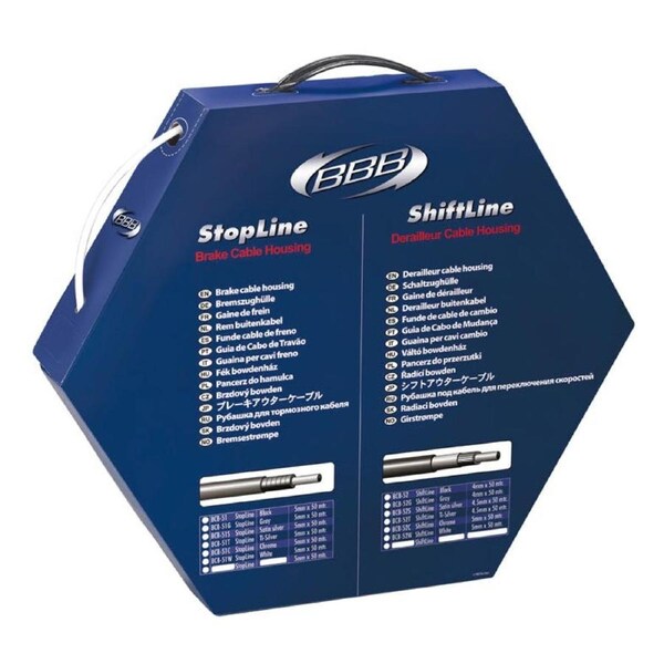 BBB Cycling Shiftline Outer - 5Mm Dia - 50 Mtr - Chrome - Chrome