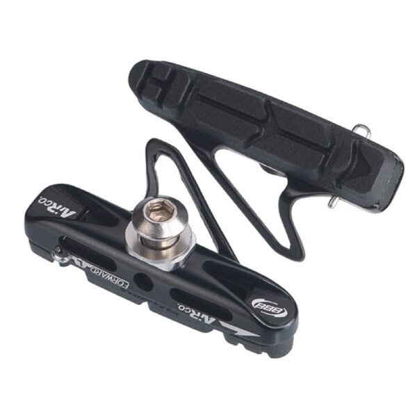 BBB Cycling Airco Road Brake Shoes - Black/Black (2 Pairs) - Size Rubber