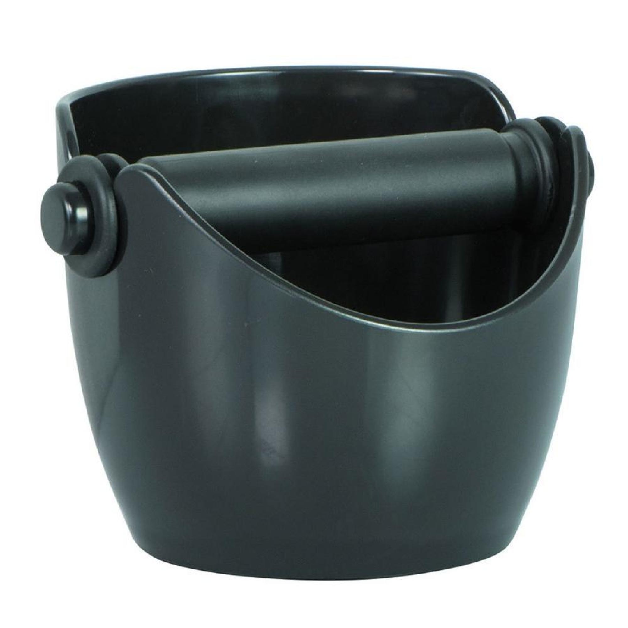 Panica KB-R05 Round Black Knock Box For Espresso Grinder Waste Coffee Puck & Tamper Station