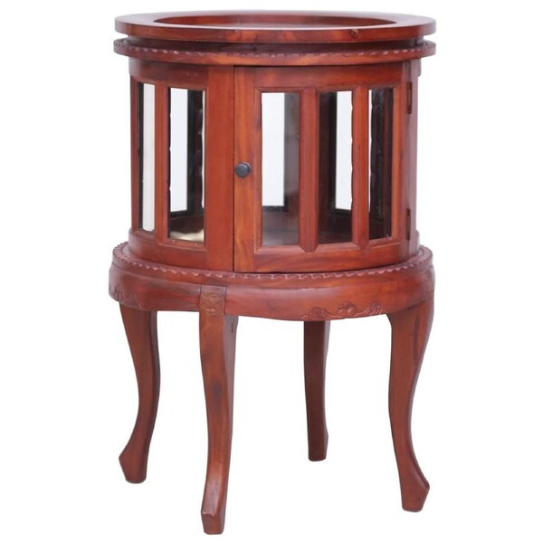 Vitrine Cabinet Brown 50x50x76 cm Solid Mahogany Wood vidaXL