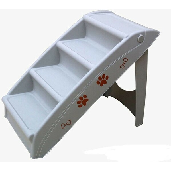 Ozoffer Pet Stairs Ramp Steps Portable Foldable Climbing Ladder Soft Washable Dog Cat