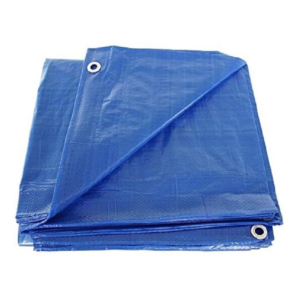 Ozoffer Weatherproof Tarpaulin Tarp Poly Camping Tarps Canvas Heavy Duty Tent Cover