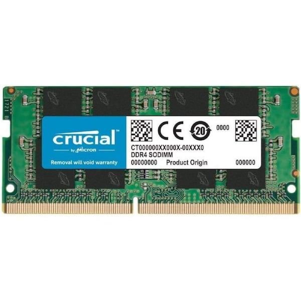 Crucial 32GB(1x32GB) DDR4 SODIMM 3200MHz CL22 Dual Ranked Laptop Memory RAM [CT32G4SFD832A]