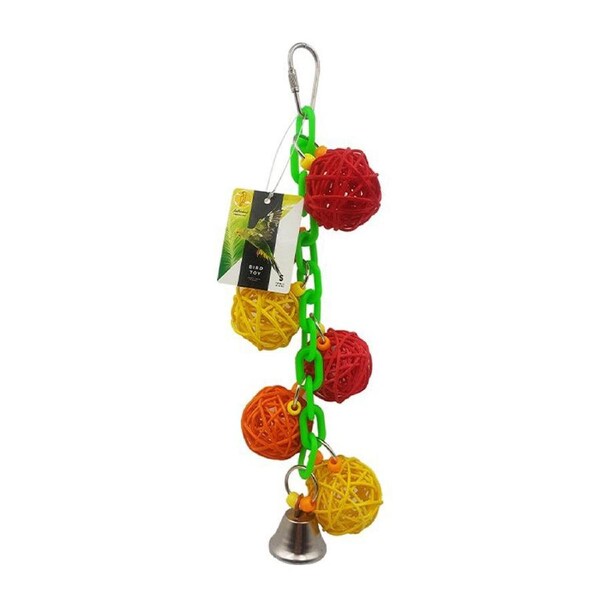 Featherland Paradise Crunch & Ding Bird Toy for Medium Birds 22cm
