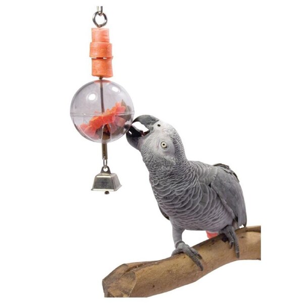Featherland Paradise Foraging Sphere w/ Bell Bird Toy 25 x 7.5cm
