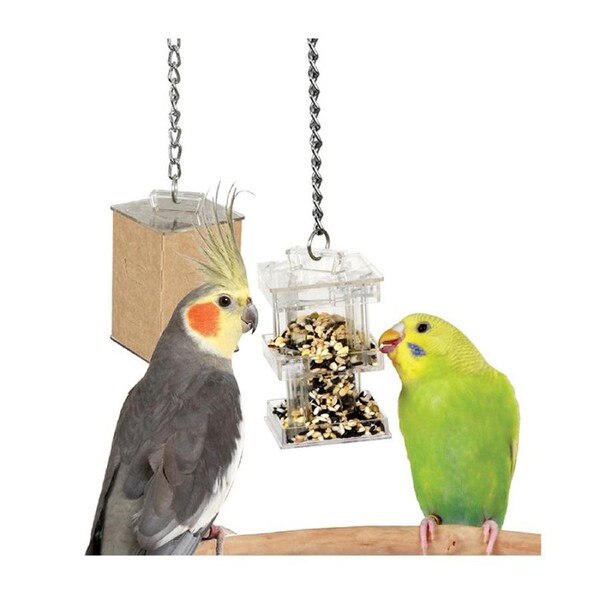 Featherland Paradise Hide Away Foraging Box Feeder Bird Toy 28 x 7cm