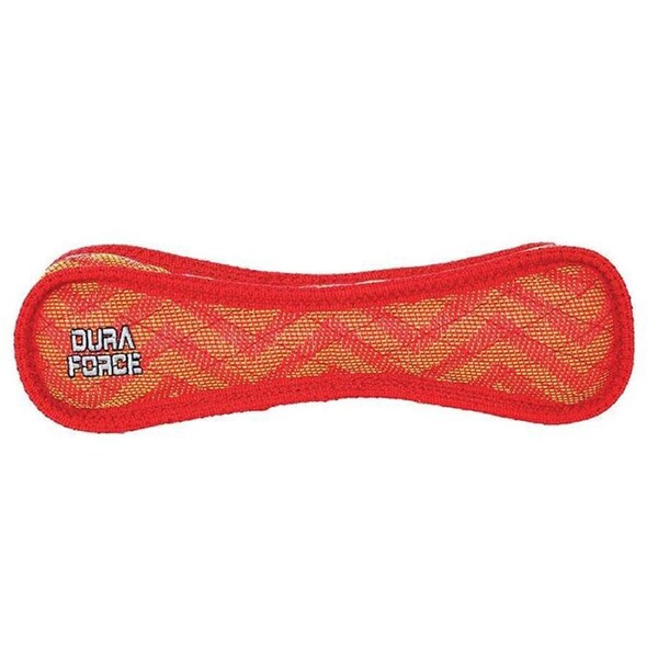 DuraForce Bone Zigzag Dog Squeaker Toy Red 28.5cm