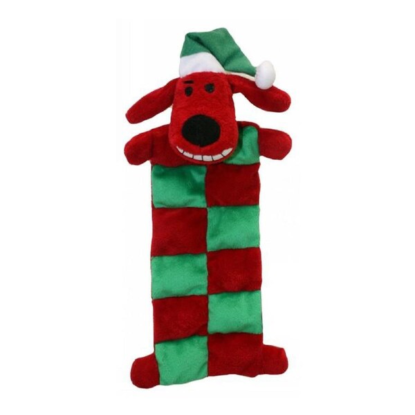 Multipet Christmas Loofa Santa Dog Bed Squeaker Mat 33cm