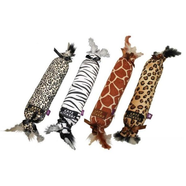 Multipet Katz Kickerz Cat Toy w/ Catnip Safari Assorted 38cm