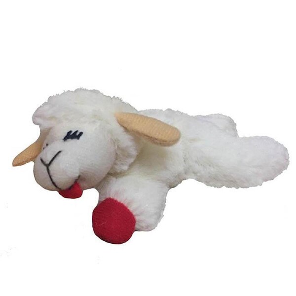 Multipet Lamb Chop Interactive Play Cat Plush Toy 10cm