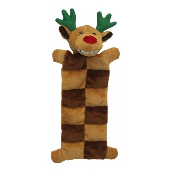 Multipet Reindeer Loofa Dog Bed Squeaker Mat 33cm