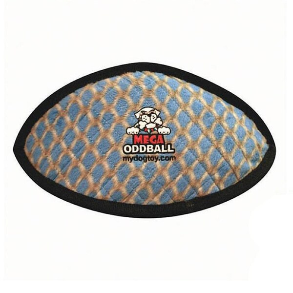 Tuffy Mega Odd Ball Plush Dog Squeaker Toy Chain Link Print