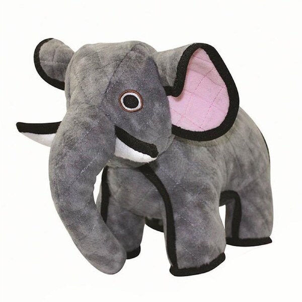 Tuffy Zoo Animal Series Emery Elephant Plush Dog Squeaker Toy